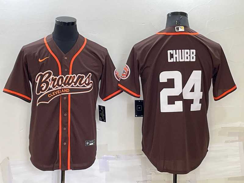 Cleveland Browns 24 Nick Chubb Brown Men's Stitched Cool Base Nike Baseball Jersey,We sell and wholesale Cleveland Browns 24 Nick Chubb Brown Men's Stitched Cool Base Nike Baseball Jersey on line form chian!